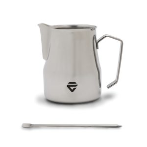 LELIT Milk Jug with Latte Art Pen – brushed stainless steel pitcher with precision spout and included art pen for clean, controlled latte art pouring.